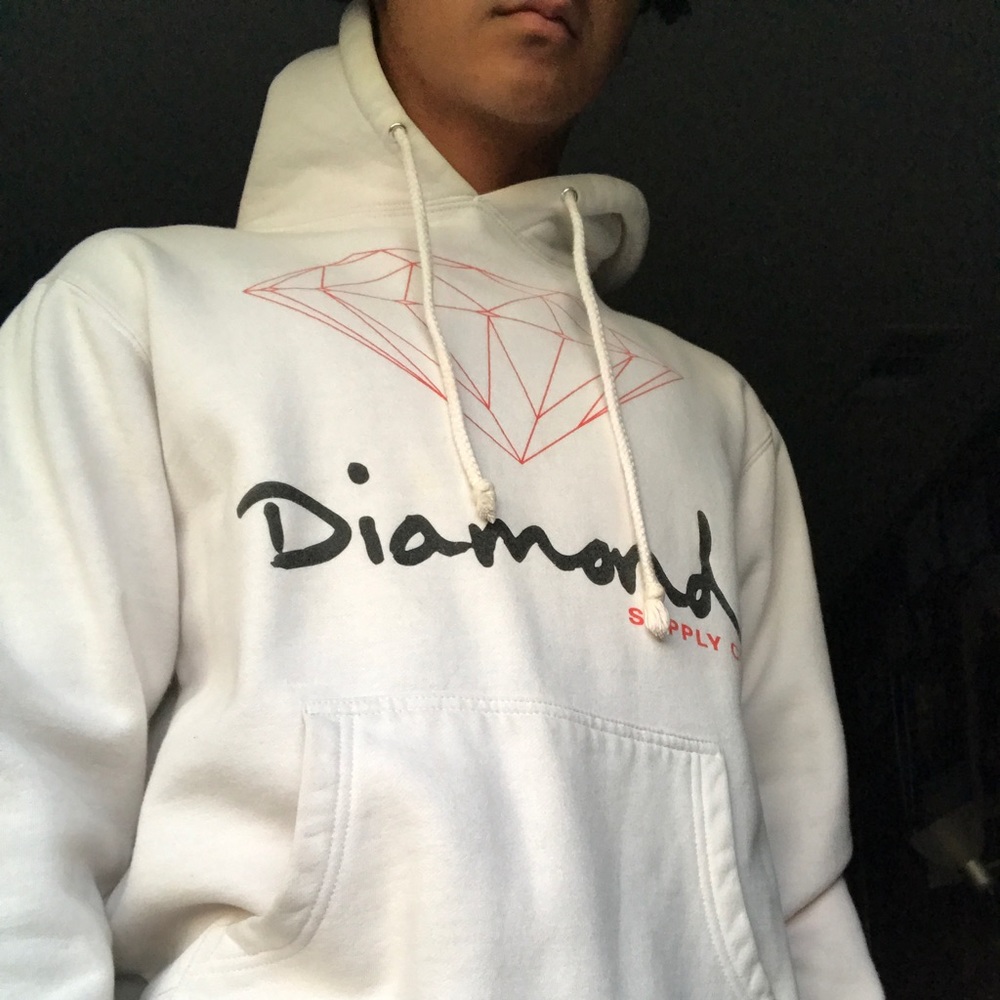 Diamond White Hoodie